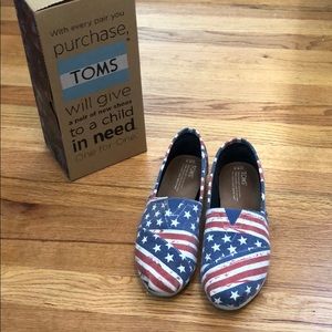 Patriotic TOMS. Worn once.